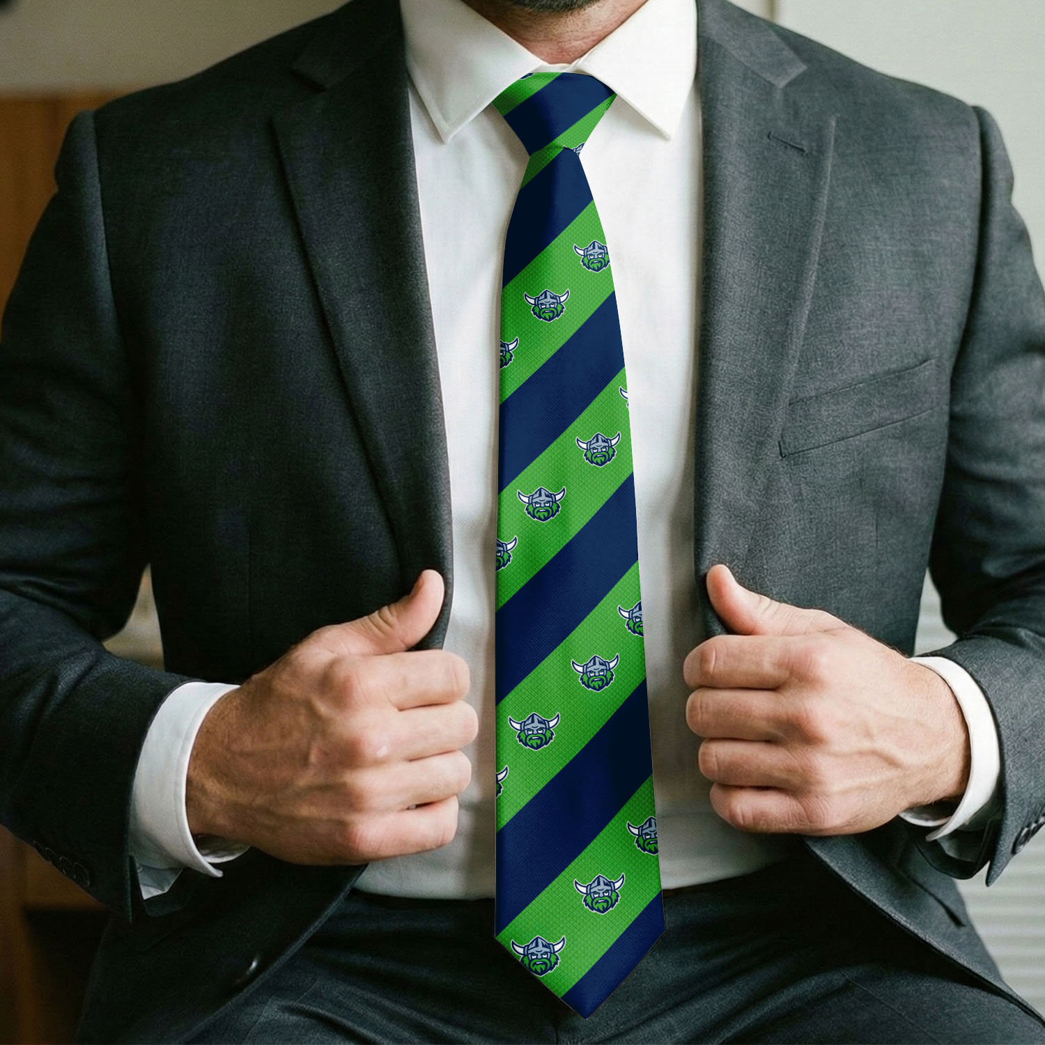 Auspiritmerch Canberra Raiders Personalized Necktie Gifts For Fans