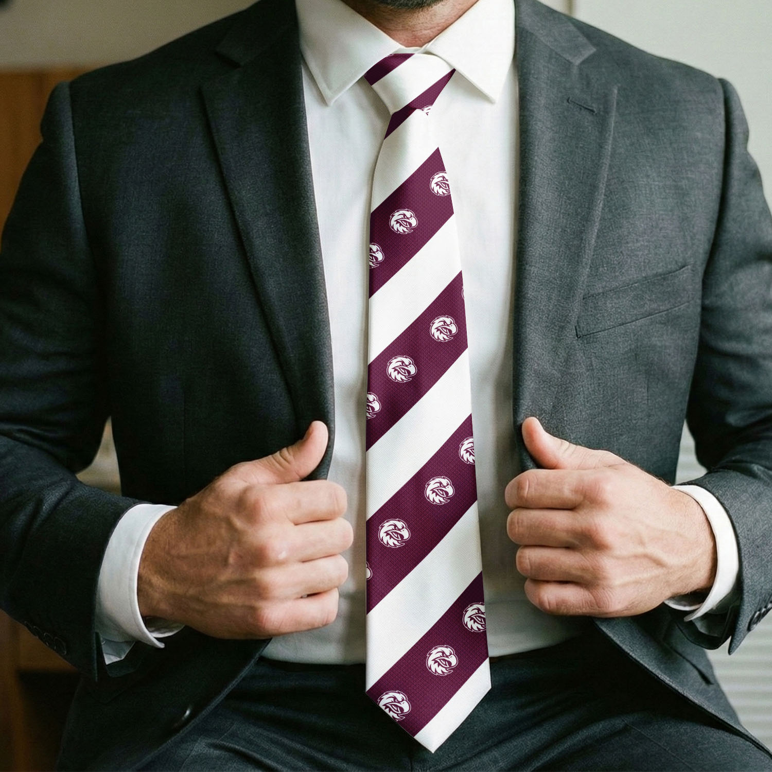 Auspiritmerch Manly Warringah Sea Eagles Personalized Necktie Gifts For Fans