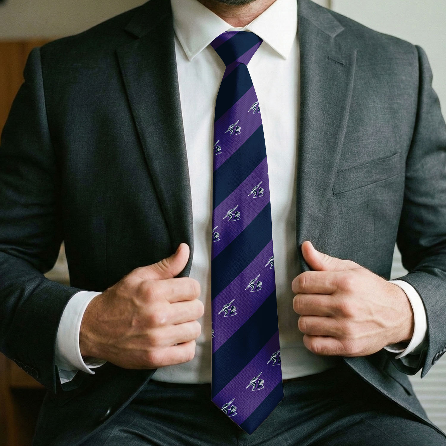 Auspiritmerch Melbourne Storm Personalized Necktie Gifts For Fans