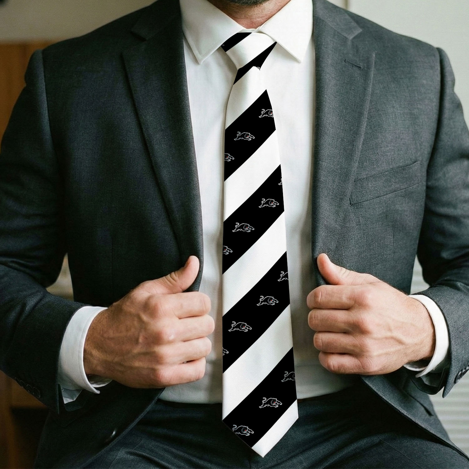 Auspiritmerch Penrith Panthers Personalized Necktie Gifts For Fans