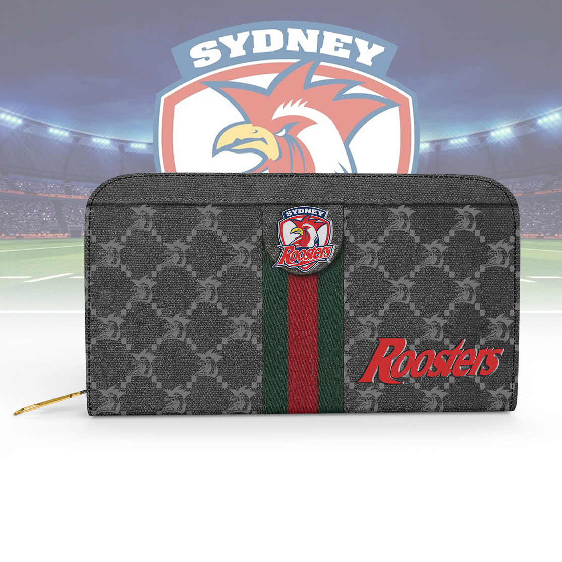 Auspiritmerch Sydney Roosters Personalized Clutch Purse Gift For Fans