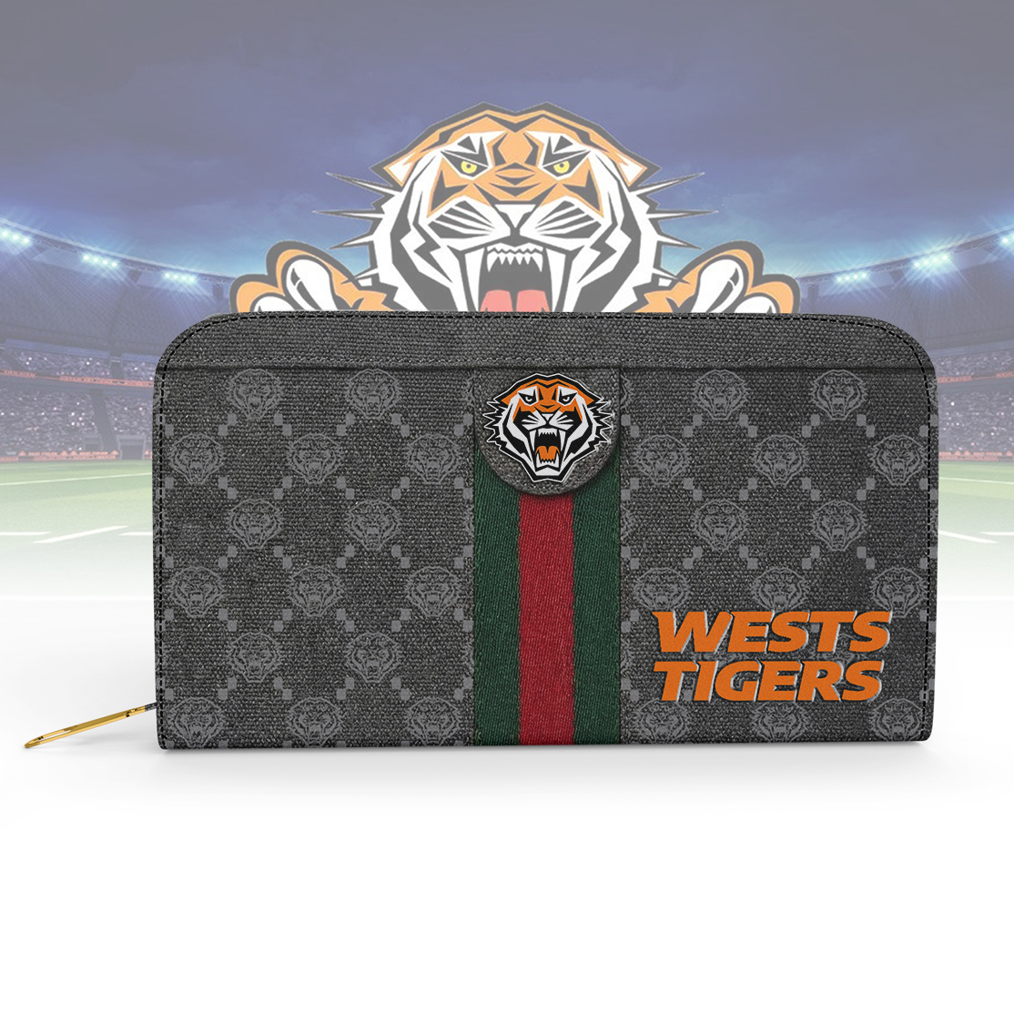 Auspiritmerch Wests Tigers Personalized Clutch Purse Gift For Fans