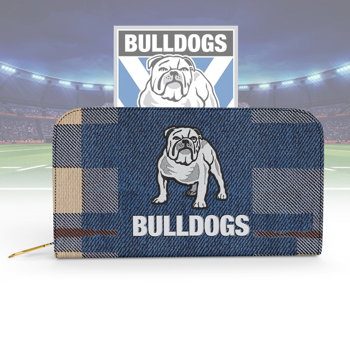 Auspiritmerch Canterbury-Bankstown Bulldogs Personalized Clutch Purse Gift For Fans