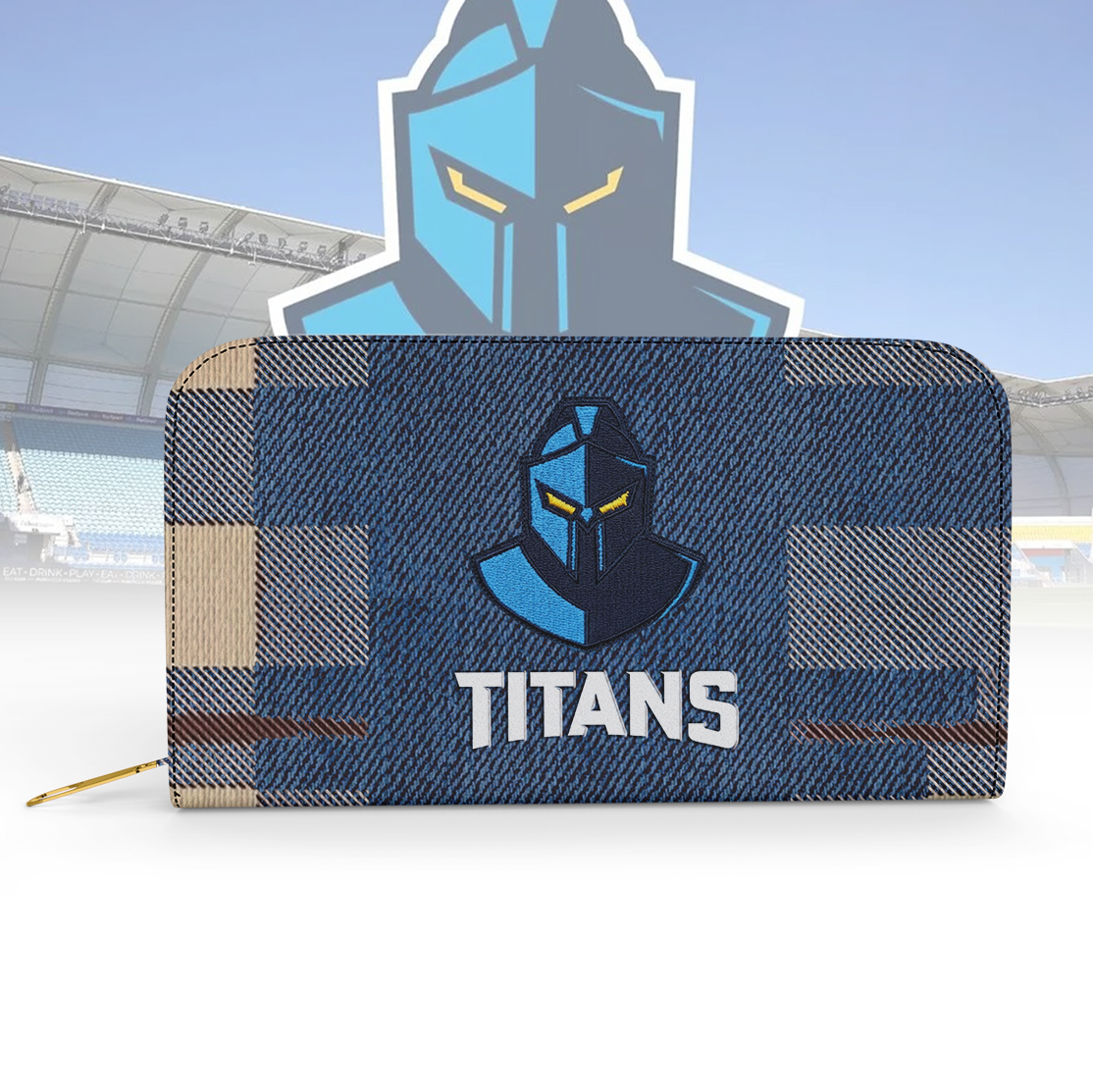 Auspiritmerch Gold Coast Titans Personalized Clutch Purse Gift For Fans