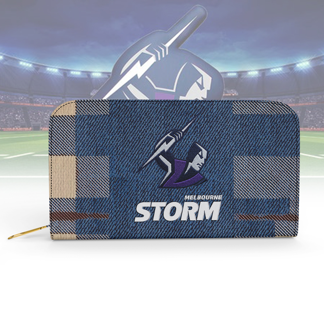 Auspiritmerch Melbourne Storm Personalized Clutch Purse Gift For Fans