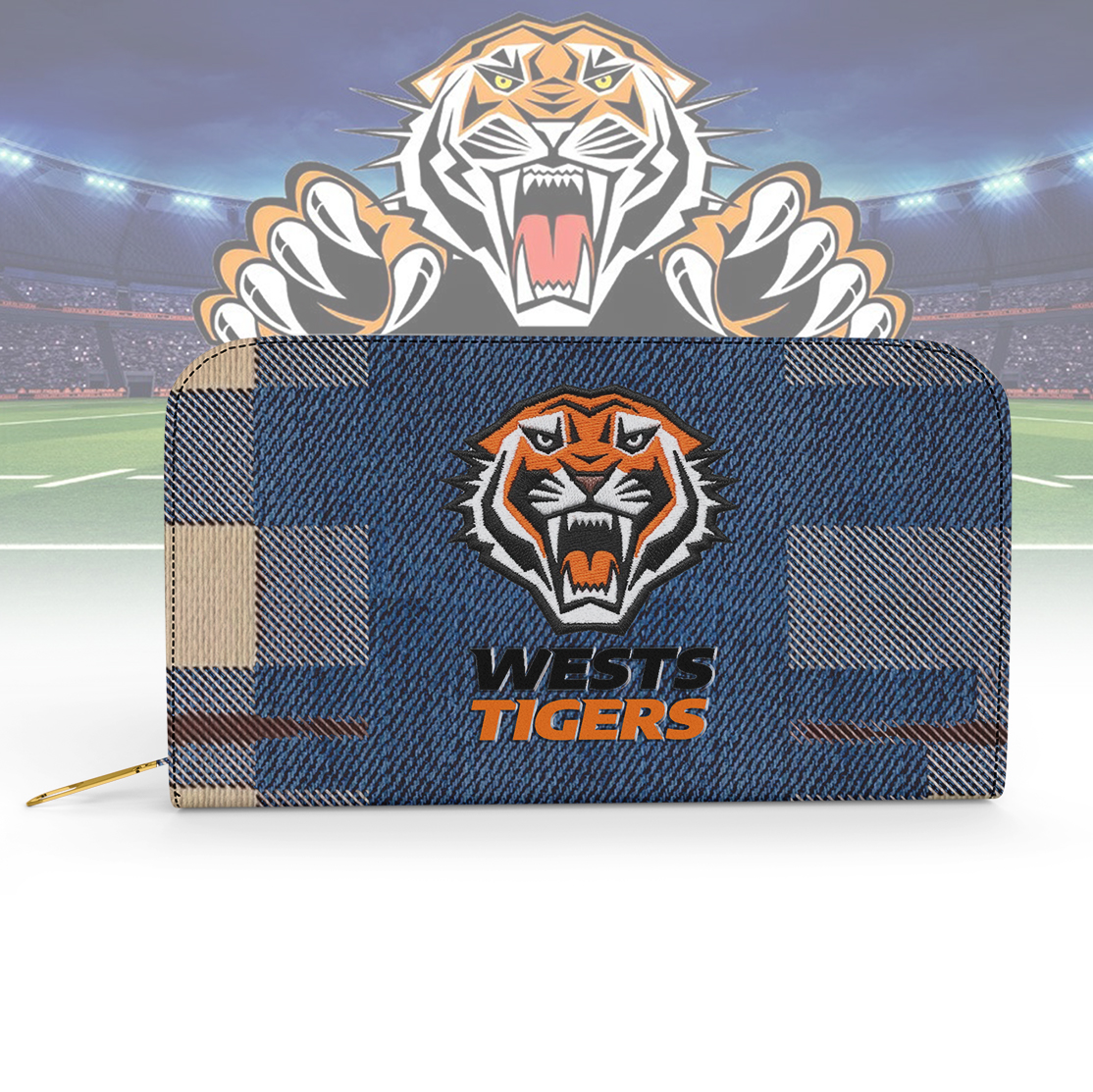 Auspiritmerch Wests Tigers Personalized Clutch Purse Gift For Fans