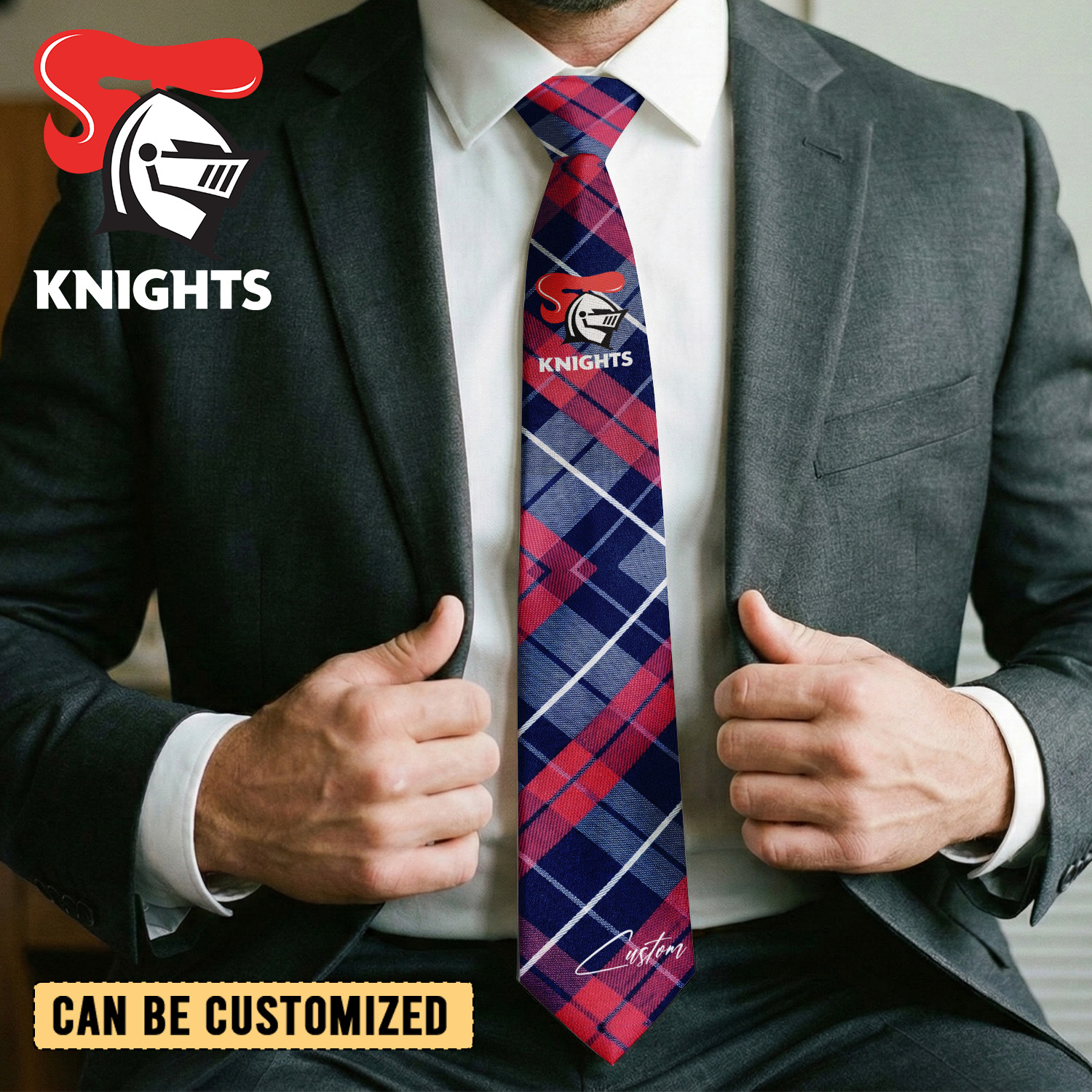 Auspiritmerch Newcastle Knights Personalized Necktie Gifts For Fans