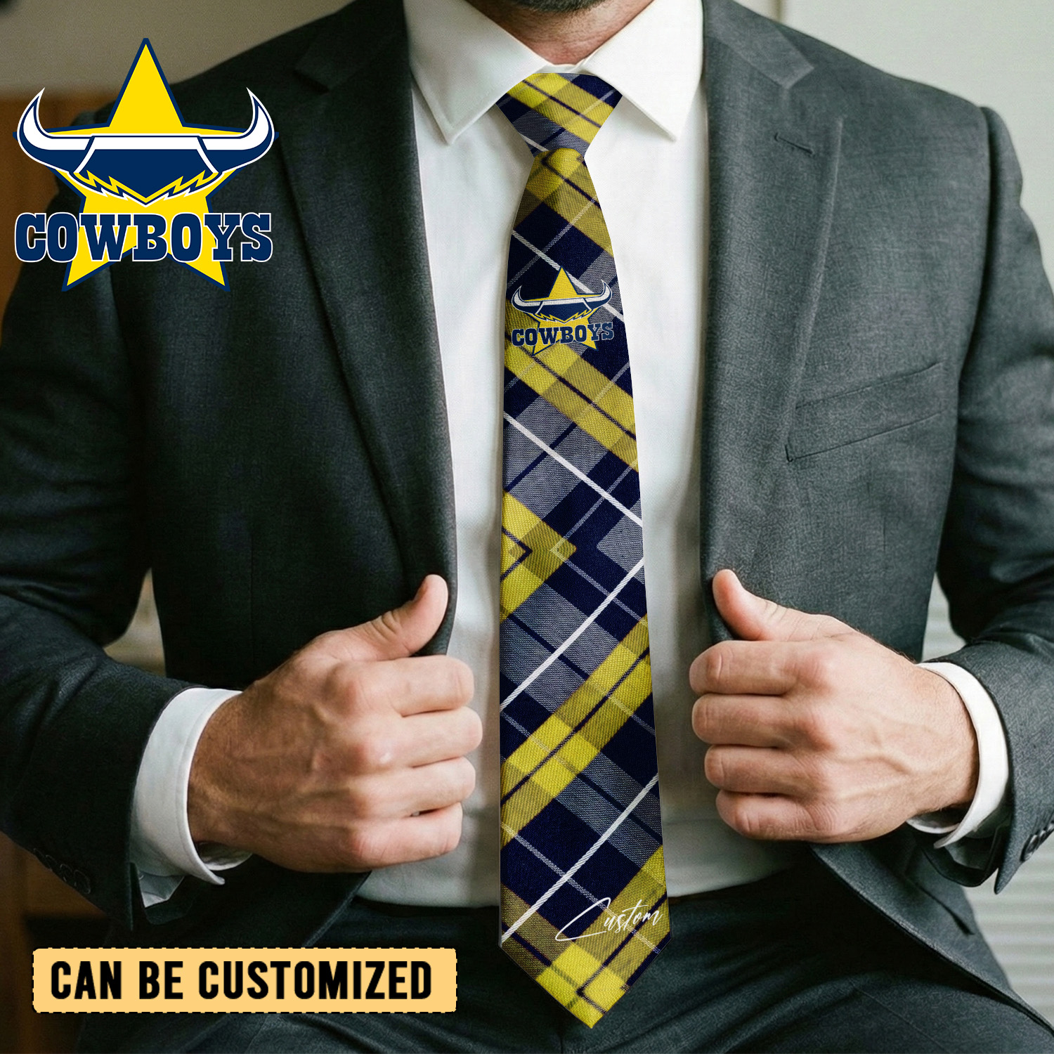 Auspiritmerch North Queensland Cowboys Personalized Necktie Gifts For Fans