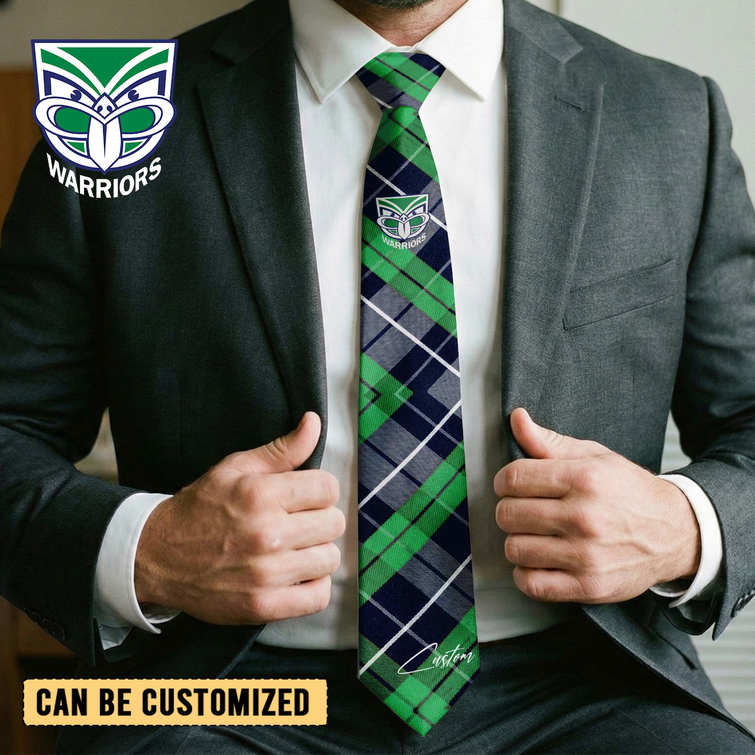 Auspiritmerch New Zealand Warriors Personalized Necktie Gifts For Fans