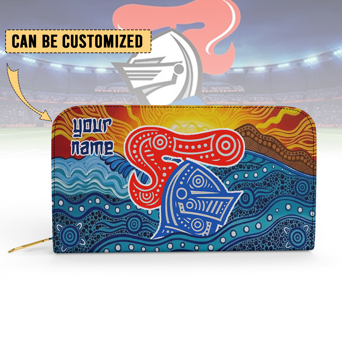 Auspiritmerch Newcastle Knights Personalized Clutch Purse Gift For Fans