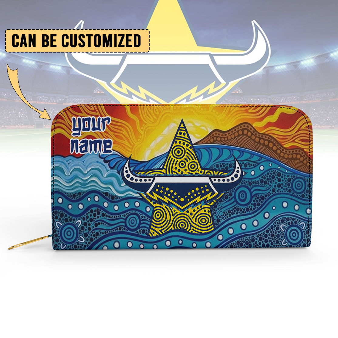 Auspiritmerch North Queensland Cowboys Personalized Clutch Purse Gift For Fans