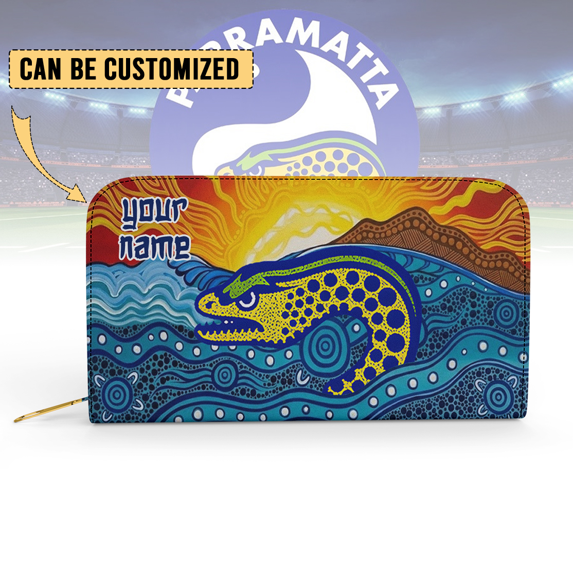 Auspiritmerch Parramatta Eels Personalized Clutch Purse Gift For Fans