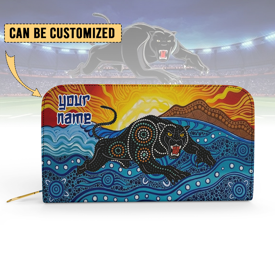 Auspiritmerch Penrith Panthers Personalized Clutch Purse Gift For Fans