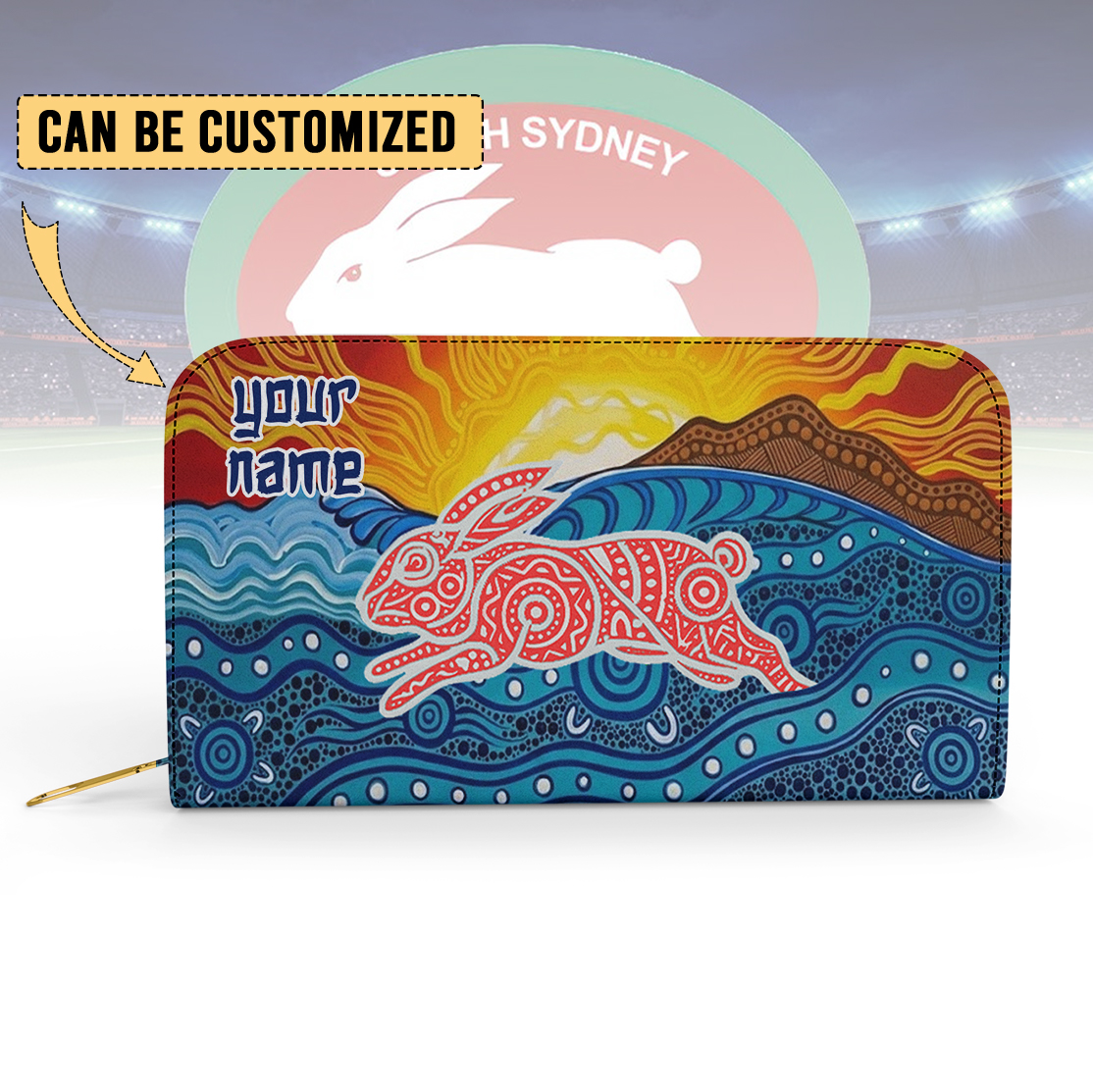 Auspiritmerch South Sydney Rabbitohs Personalized Clutch Purse Gift For Fans