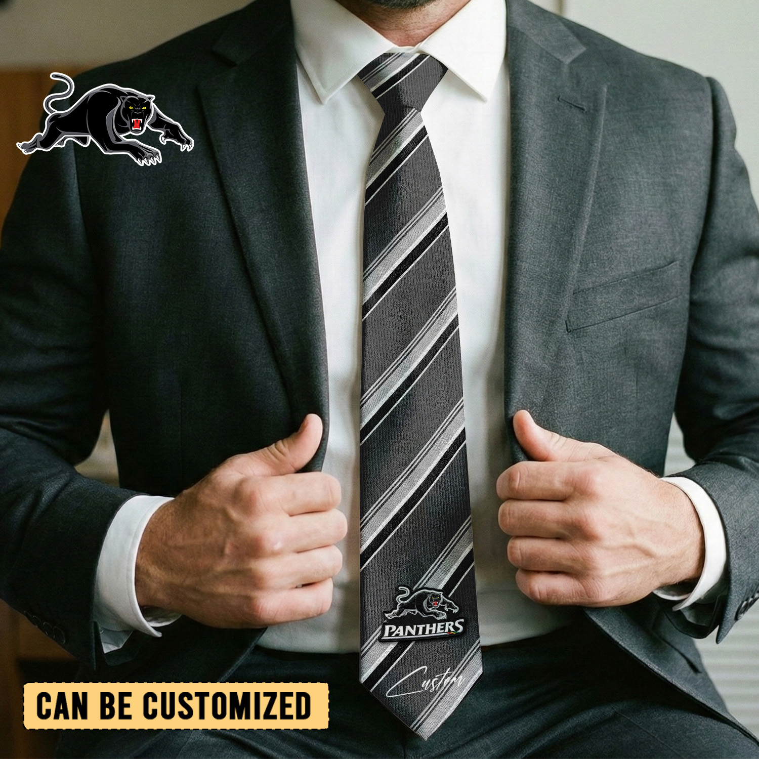 Auspiritmerch Penrith Panthers Personalized Necktie Gifts For Fans