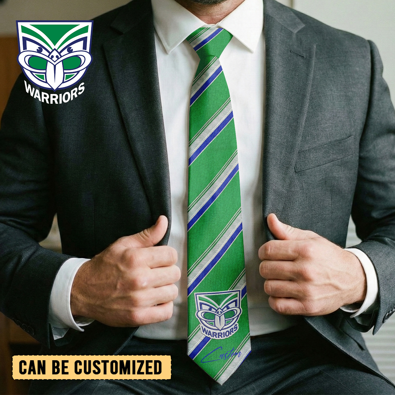 Auspiritmerch New Zealand Warriors Personalized Necktie Gifts For Fans