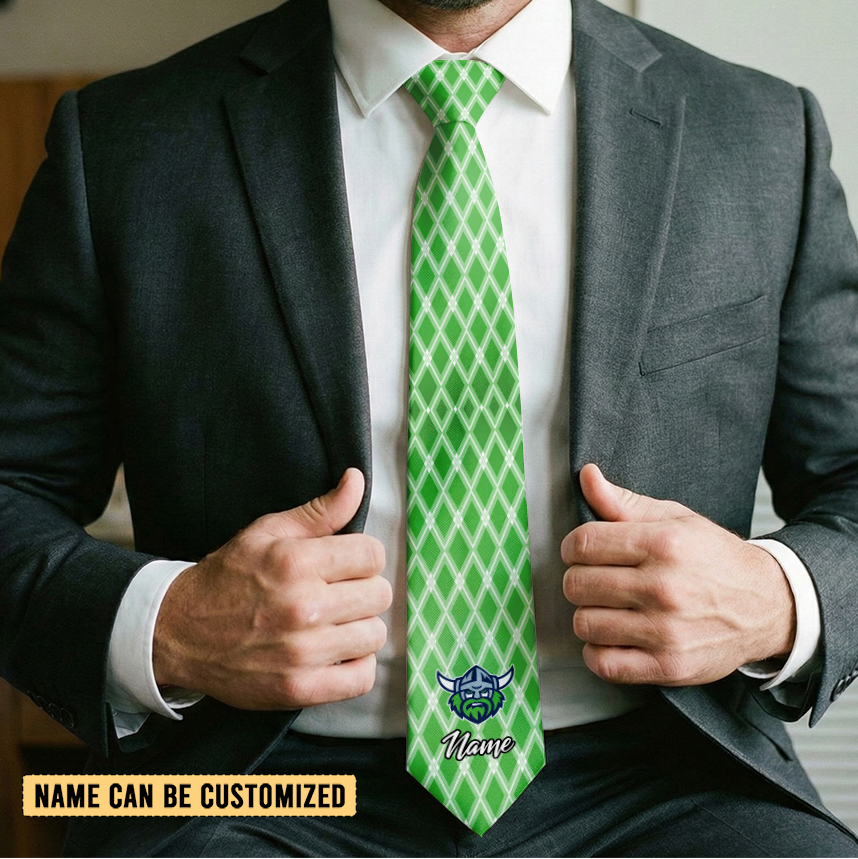 Auspiritmerch Canberra Raiders Personalized Necktie Gifts For Fans
