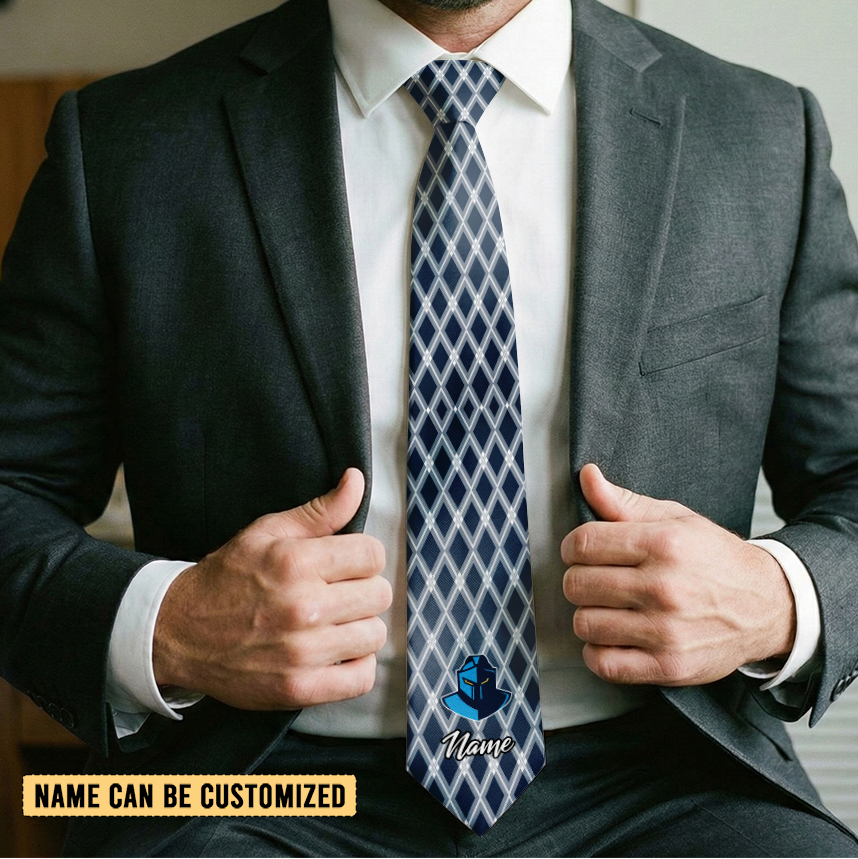 Auspiritmerch Gold Coast Titans Personalized Necktie Gifts For Fans