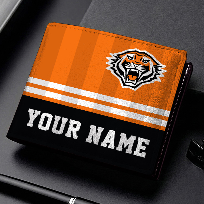 Auspiritmerch Wests Tigers Personalized Leather Wallet Gift For Fans
