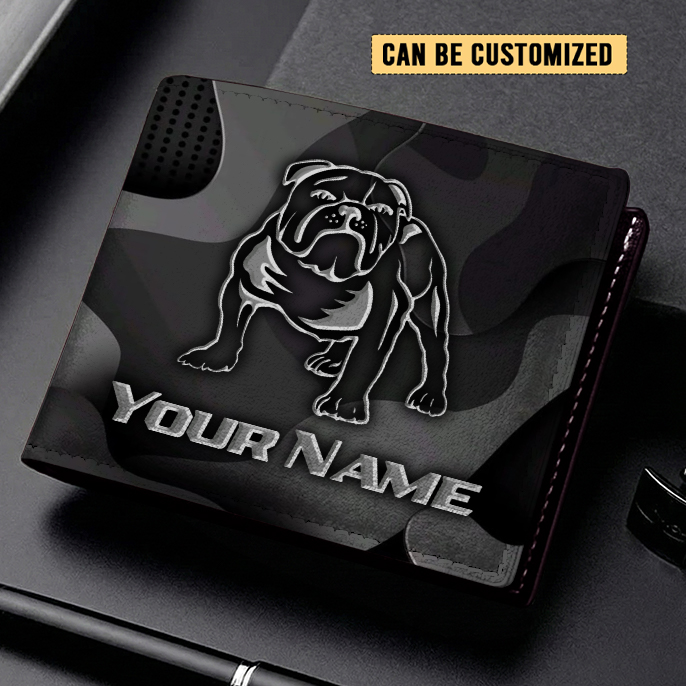 Auspiritmerch Canterbury-Bankstown Bulldogs Personalized Leather Wallet Gift For Fans