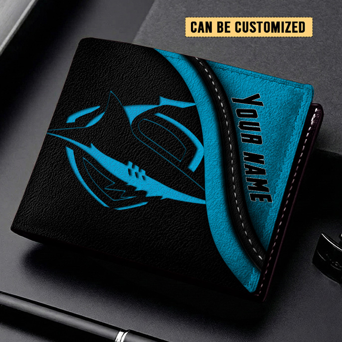 Auspiritmerch Cronulla-Sutherland Sharks Personalized Leather Wallet Gift For Fans