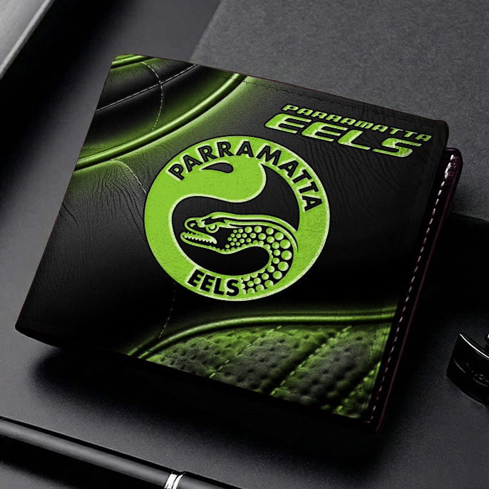 Auspiritmerch Parramatta Eels Personalized Leather Wallet Gift For Fans