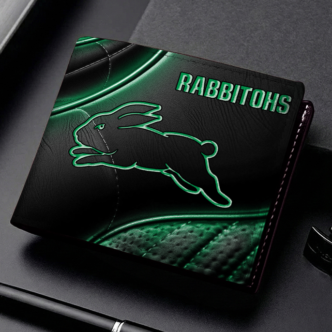 Auspiritmerch South Sydney Rabbitohs Personalized Leather Wallet Gift For Fans