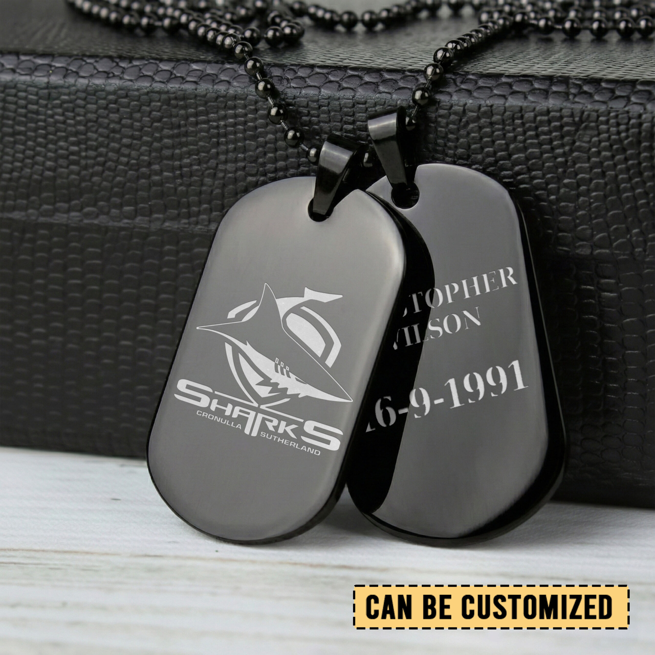 Auspiritmerch Cronulla-Sutherland Sharks Personalized Necklace Dog Tag For Fans