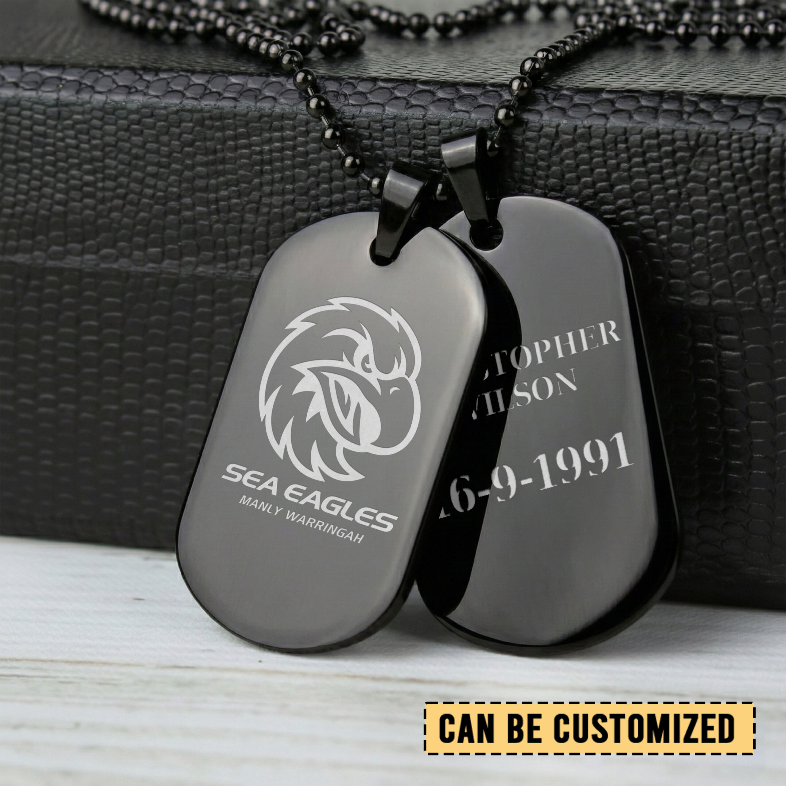 Auspiritmerch Manly Warringah Sea Eagles Personalized Necklace Dog Tag For Fans