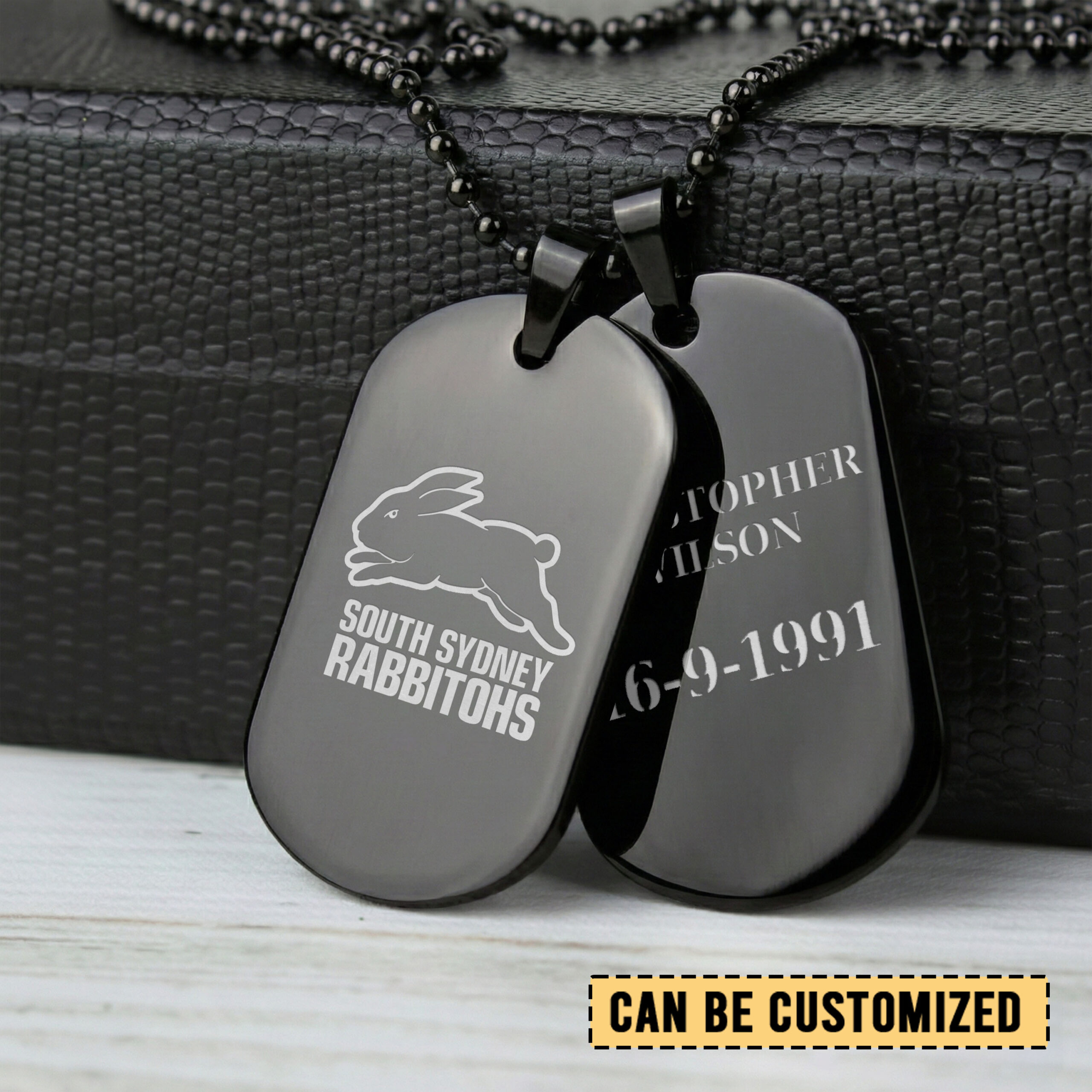 Auspiritmerch South Sydney Rabbitohs Personalized Necklace Dog Tag For Fans