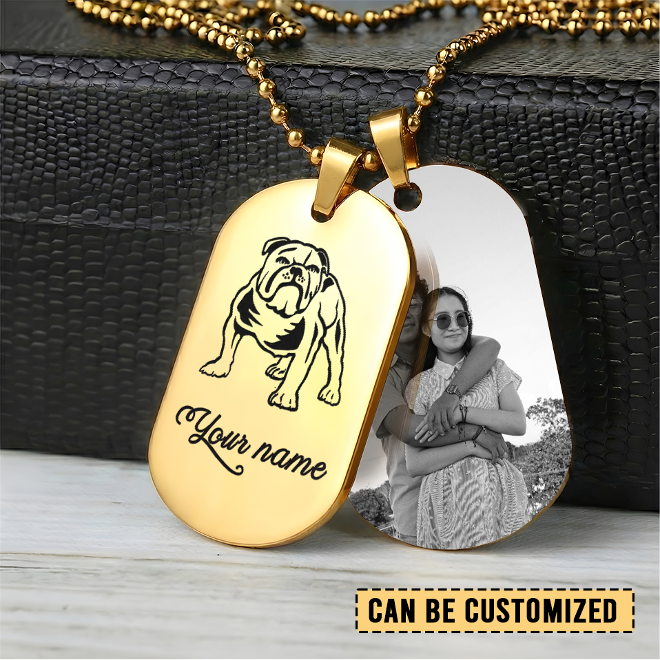 Auspiritmerch Canterbury-Bankstown Bulldogs Personalized Necklace Dog Tag For Fans