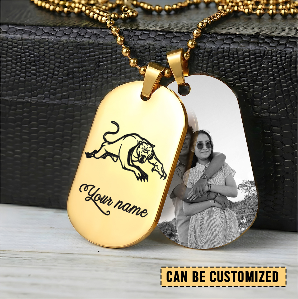 Auspiritmerch Penrith Panthers Personalized Necklace Dog Tag For Fans