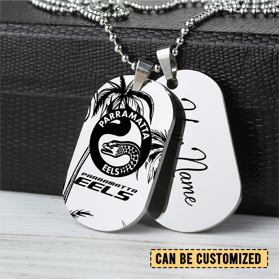 Auspiritmerch Parramatta Eels Personalized Necklace Dog Tag For Fans
