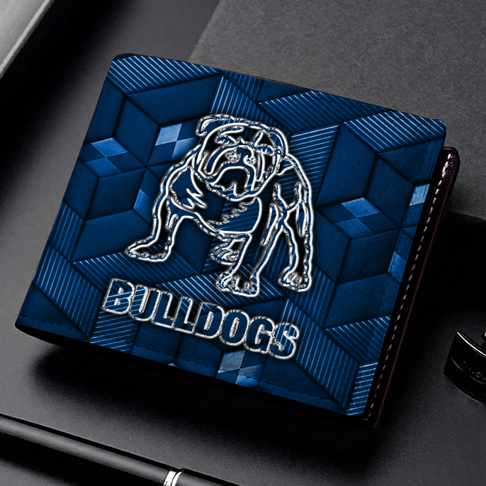 Auspiritmerch Canterbury-Bankstown Bulldogs Personalized Leather Wallet Gift For Fans