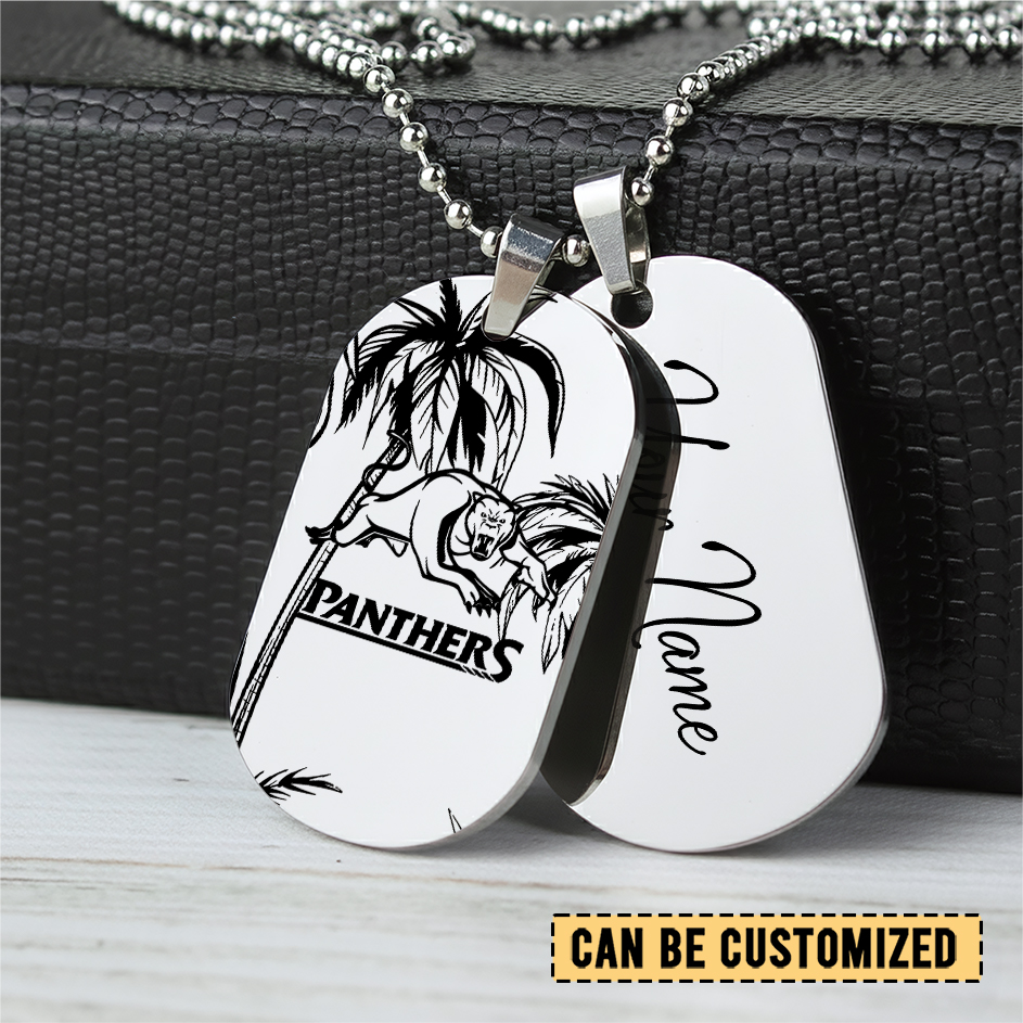 Auspiritmerch Penrith Panthers Personalized Necklace Dog Tag For Fans