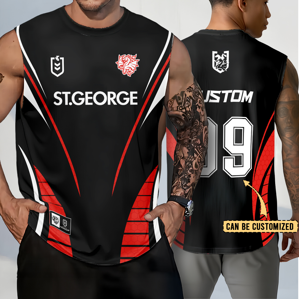 Auspiritmerch St. George Illawarra Dragons Personalized Tank Top Gift For Fans