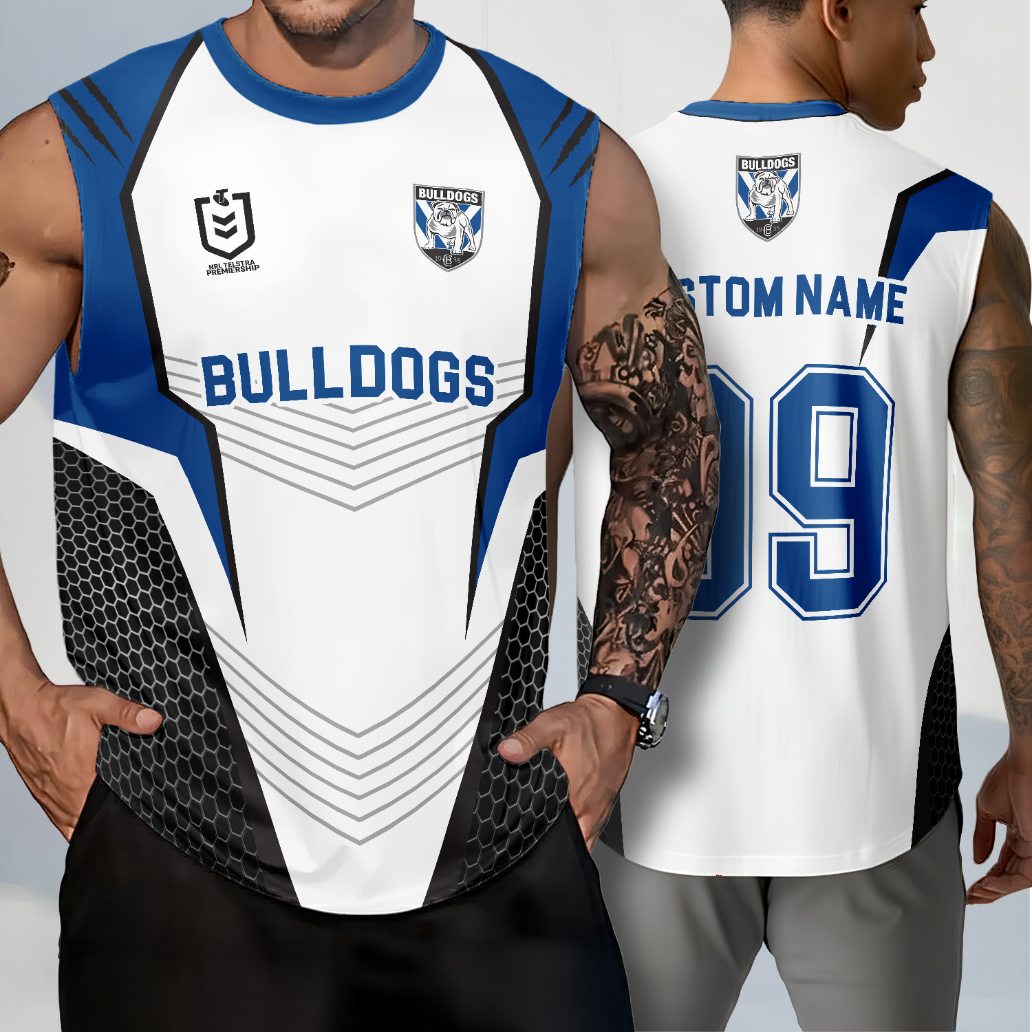 Auspiritmerch Canterbury-Bankstown Bulldogs Personalized Tank Top Gift For Fans