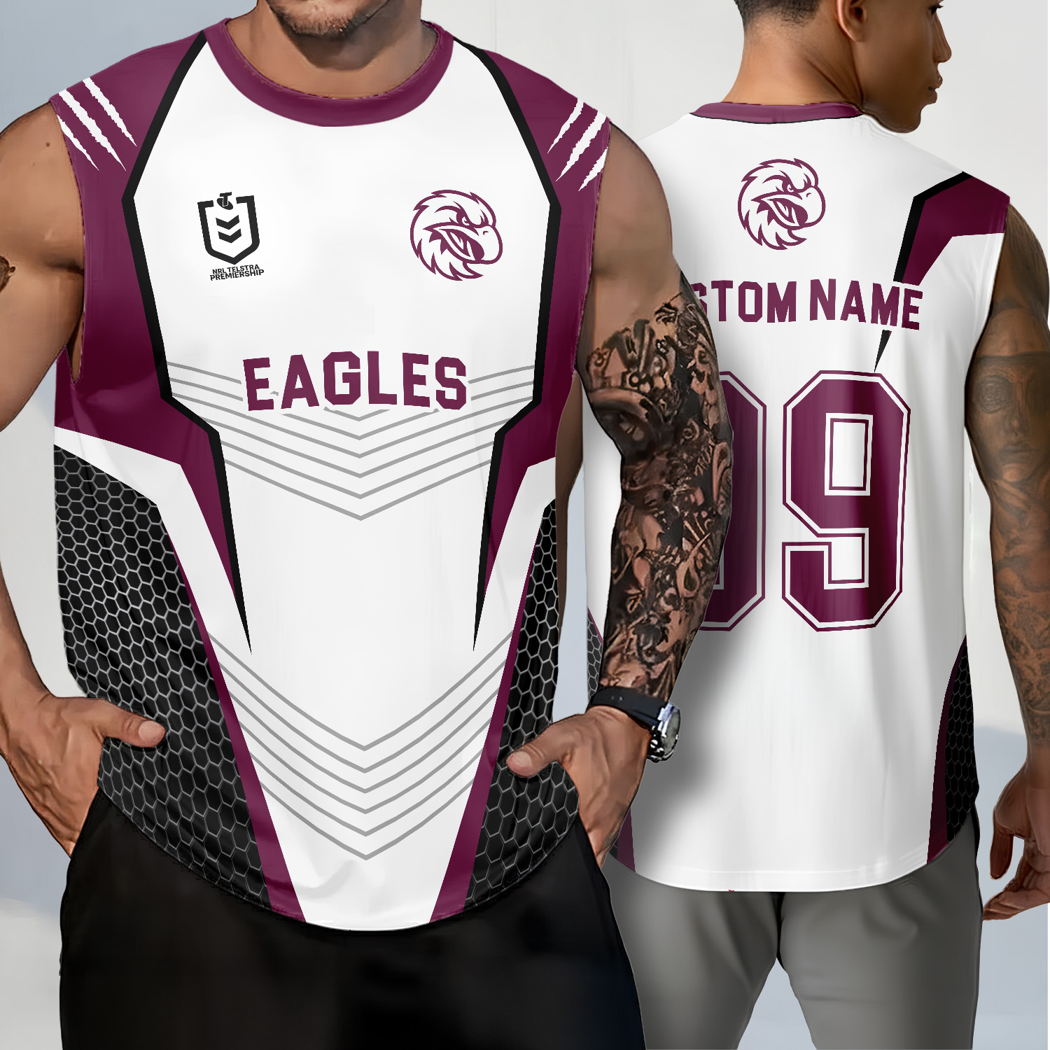Auspiritmerch Manly Warringah Sea Eagles Personalized Tank Top Gift For Fans