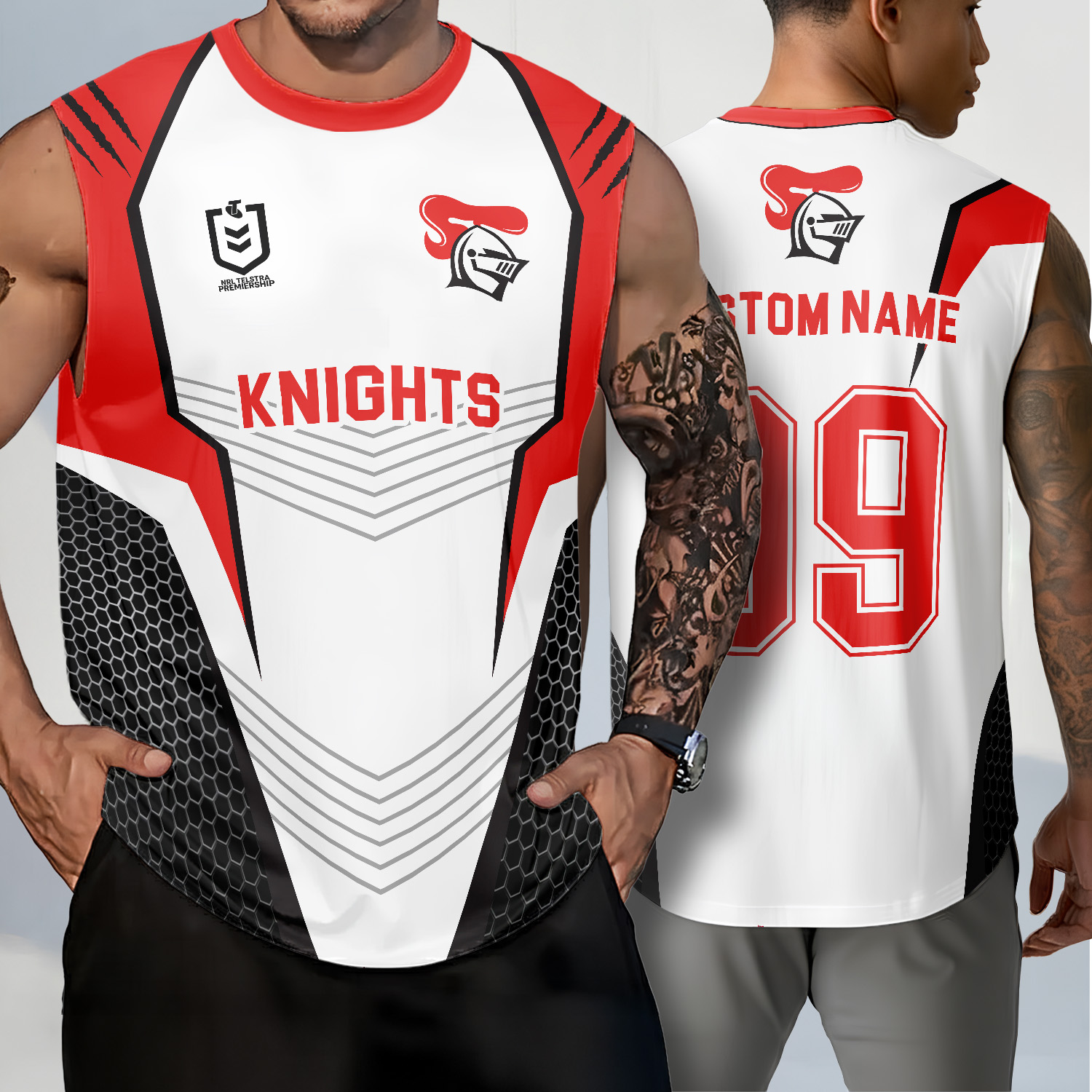 Auspiritmerch Newcastle Knights Personalized Tank Top Gift For Fans