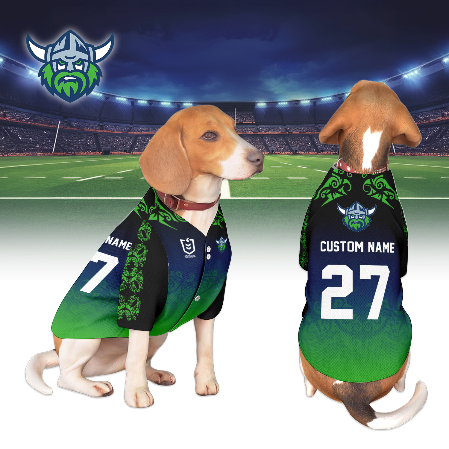 Auspiritmerch Canberra Raiders Personalized Pet Baseball Jersey Gift For Fans