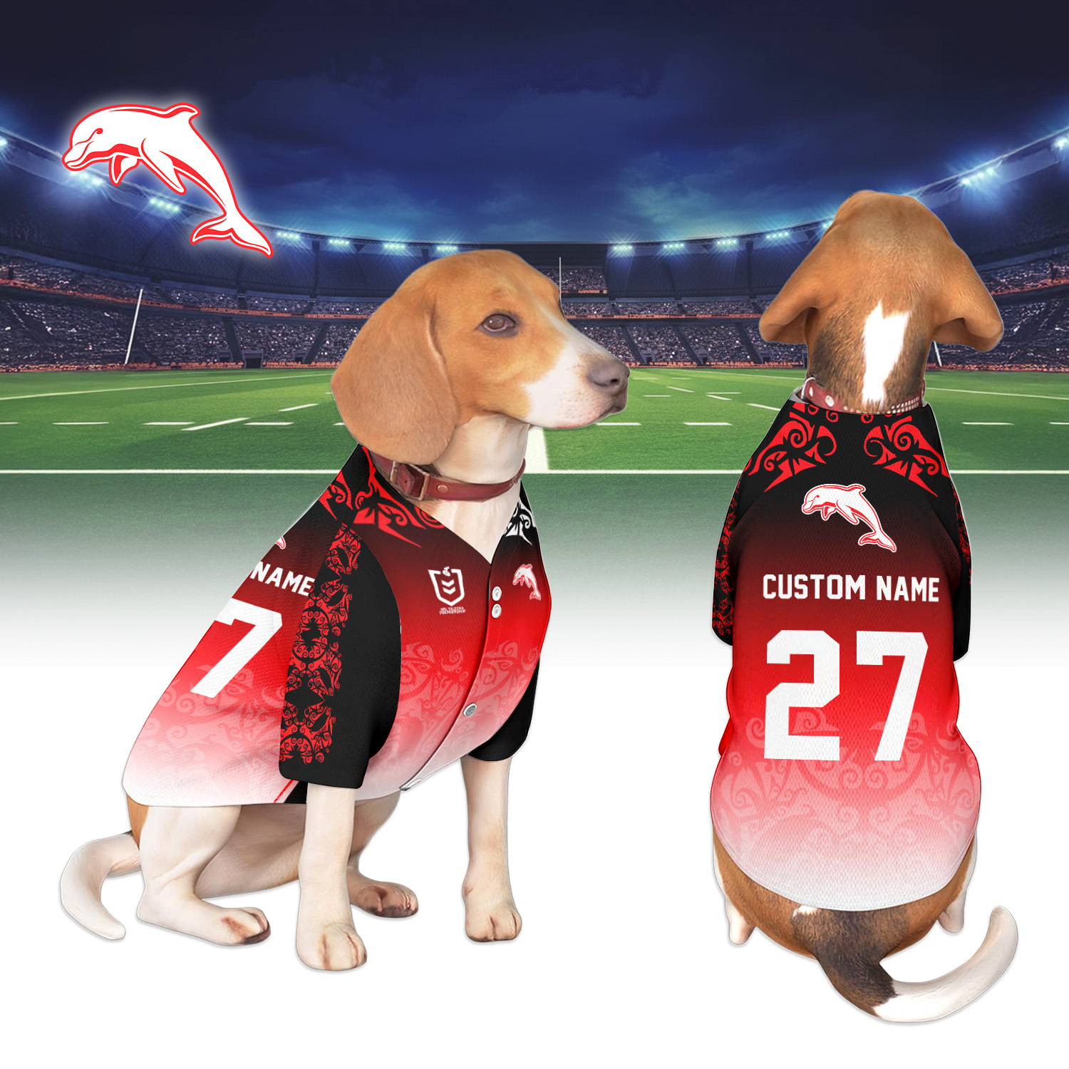 Auspiritmerch Dolphins Personalized Pet Baseball Jersey Gift For Fans