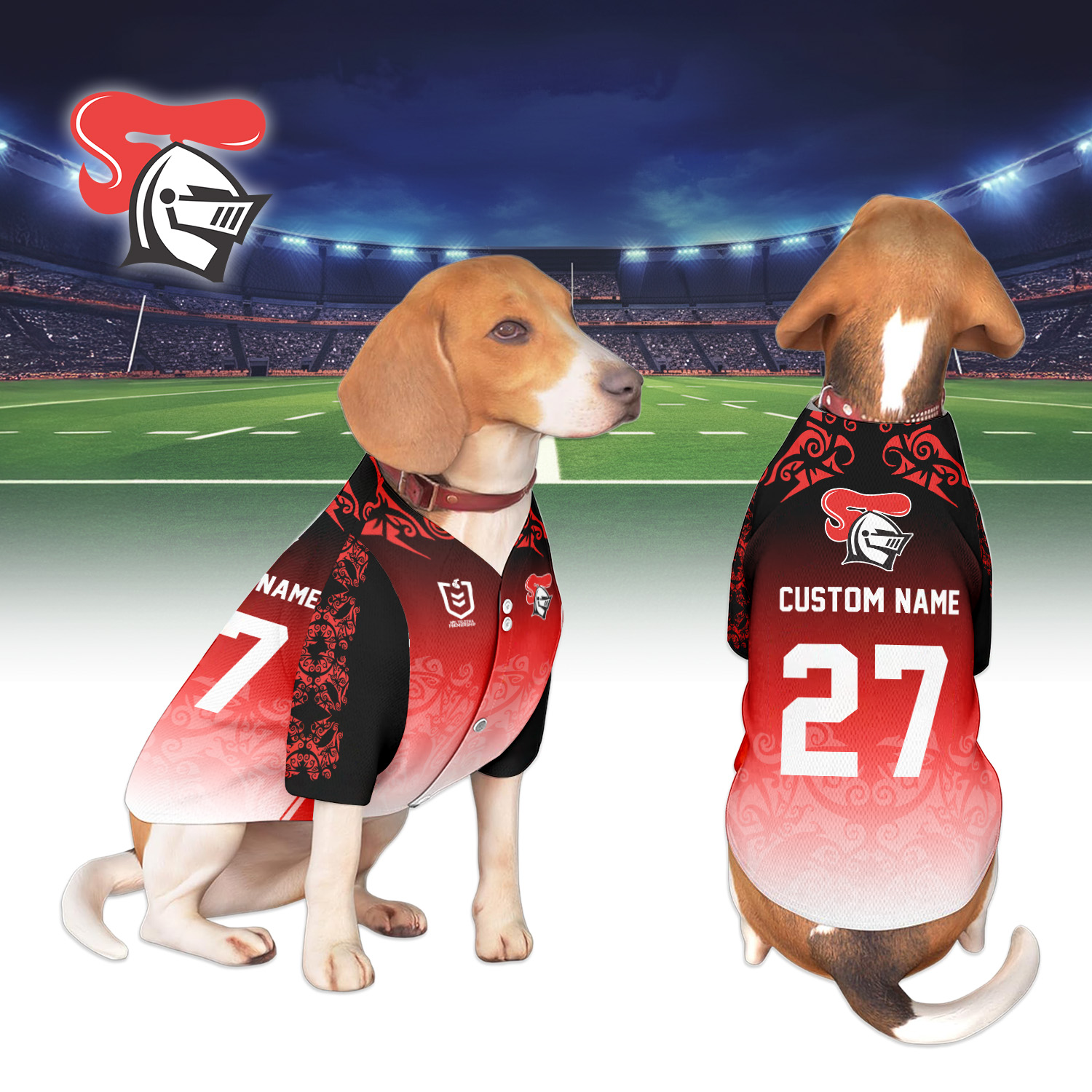 Auspiritmerch Newcastle Knights Personalized Pet Baseball Jersey Gift For Fans