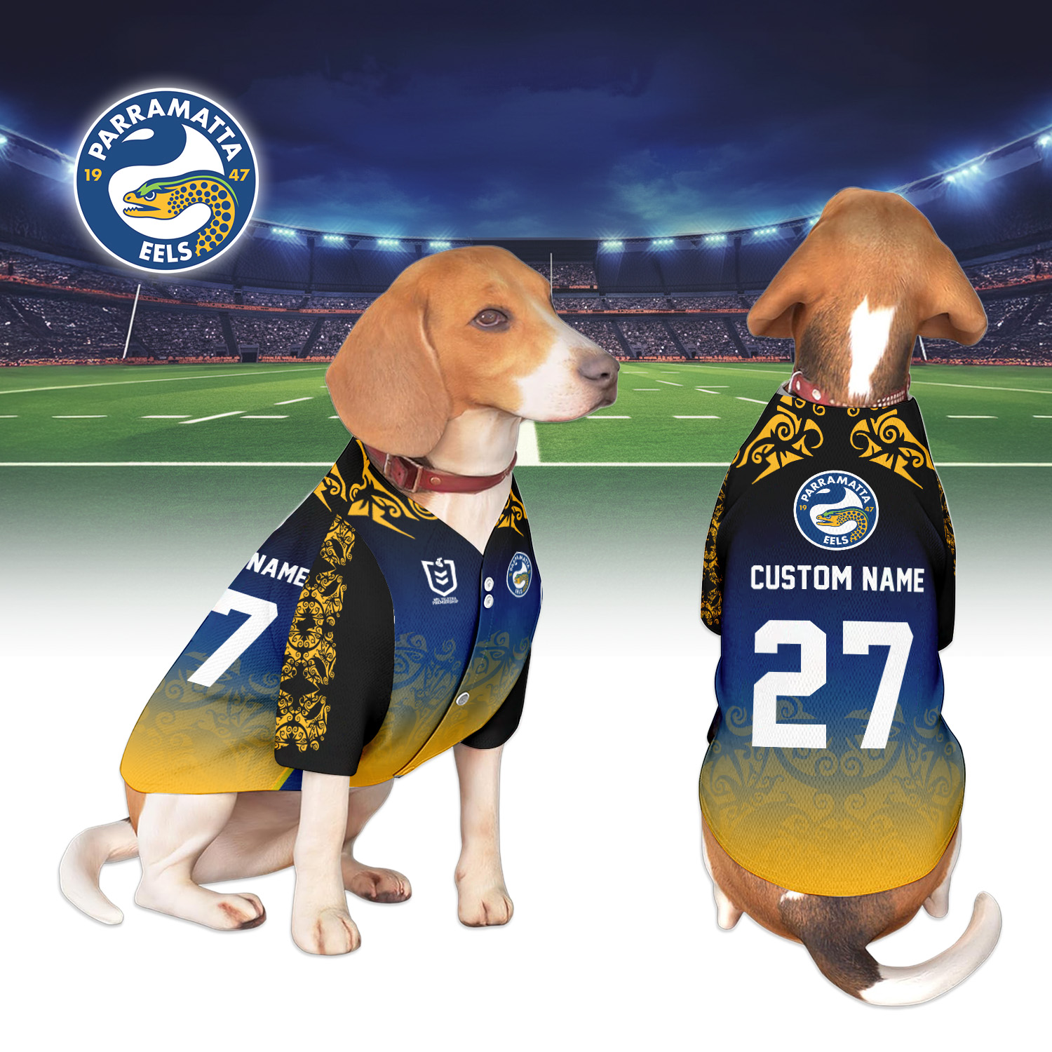 Auspiritmerch Parramatta Eels Personalized Pet Baseball Jersey Gift For Fans