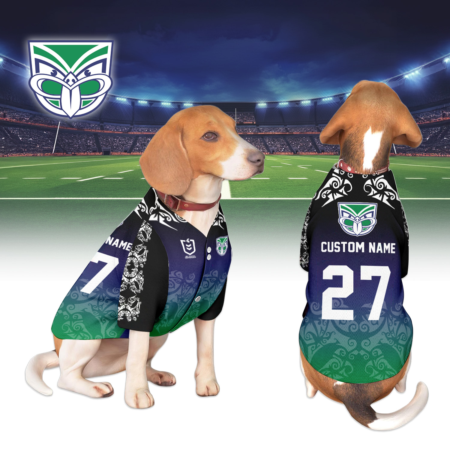 Auspiritmerch New Zealand Warriors Personalized Pet Baseball Jersey Gift For Fans