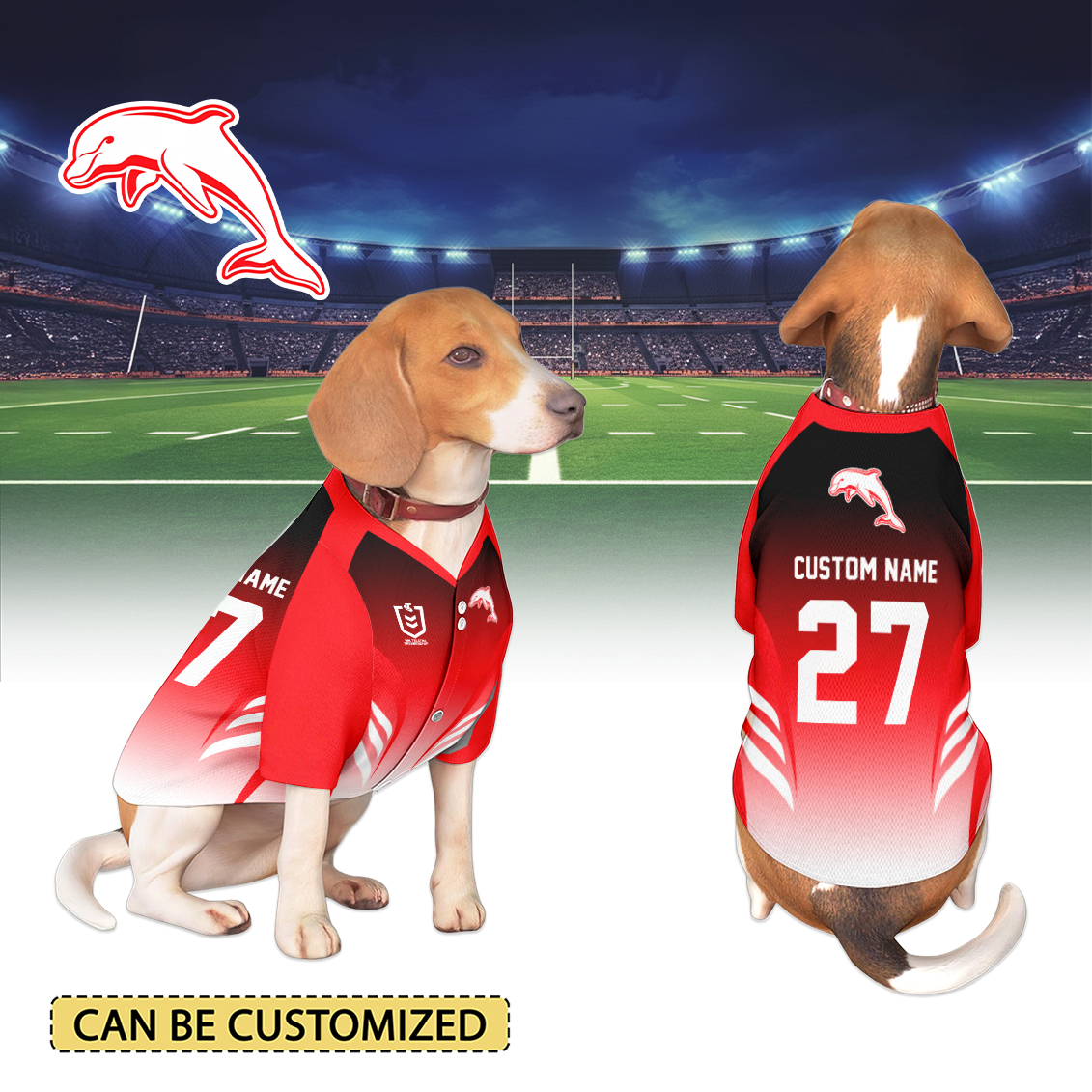 Auspiritmerch Dolphins Personalized Pet Baseball Jersey Gift For Fans