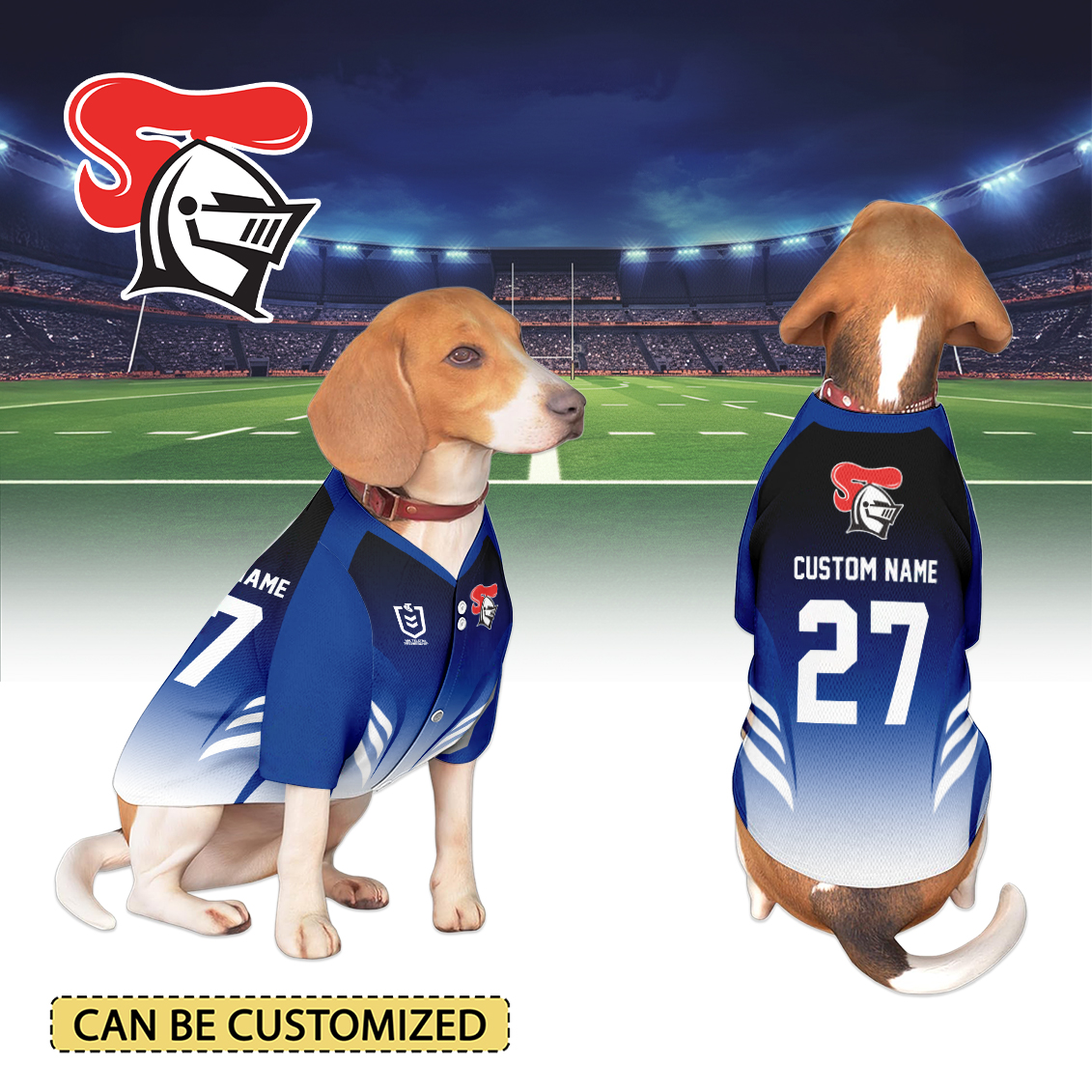 Auspiritmerch Newcastle Knights Personalized Pet Baseball Jersey Gift For Fans