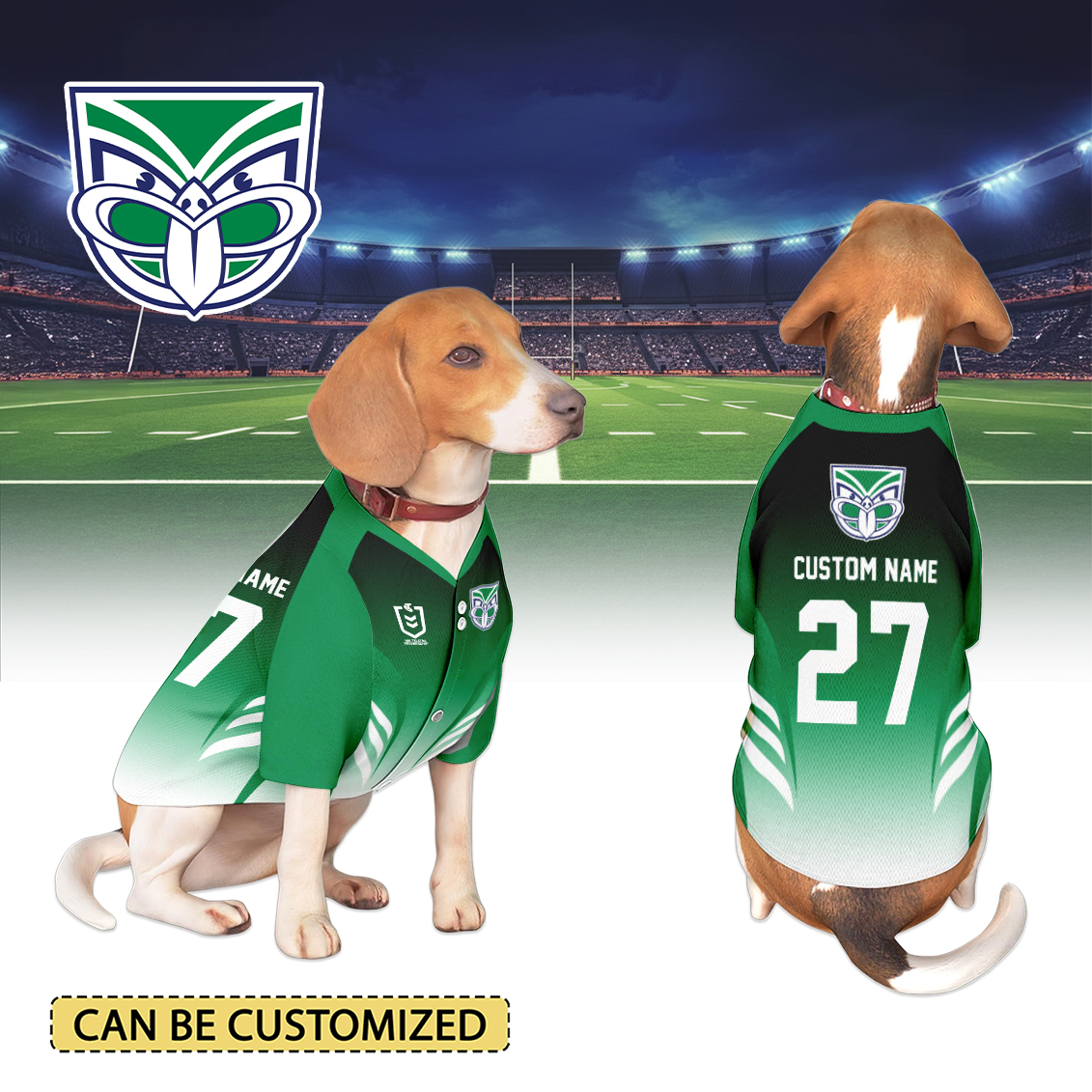 Auspiritmerch New Zealand Warriors Personalized Pet Baseball Jersey Gift For Fans