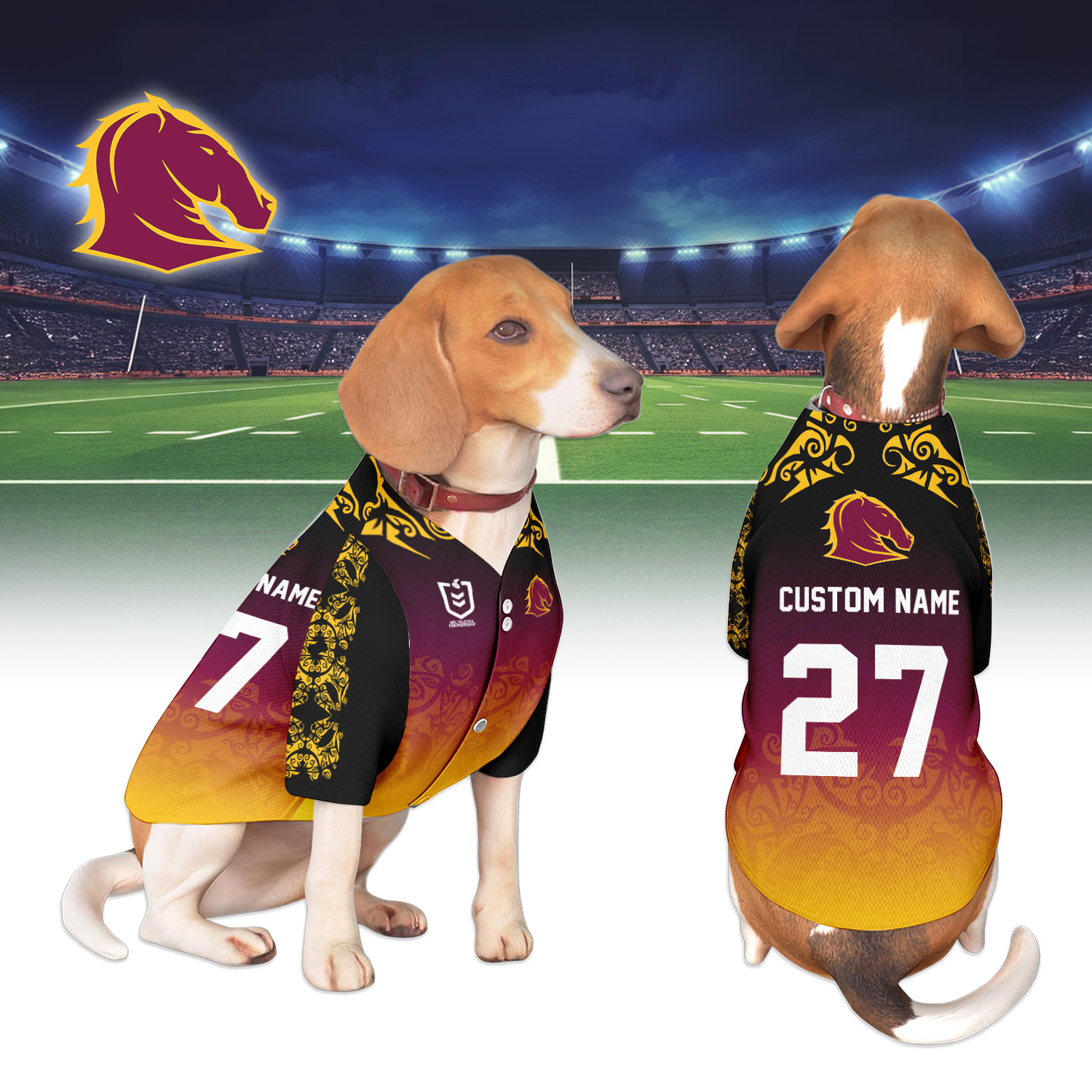 Auspiritmerch Brisbane Broncos x Anzac Day Personalized Stitched Leather Watch Gift For Fans