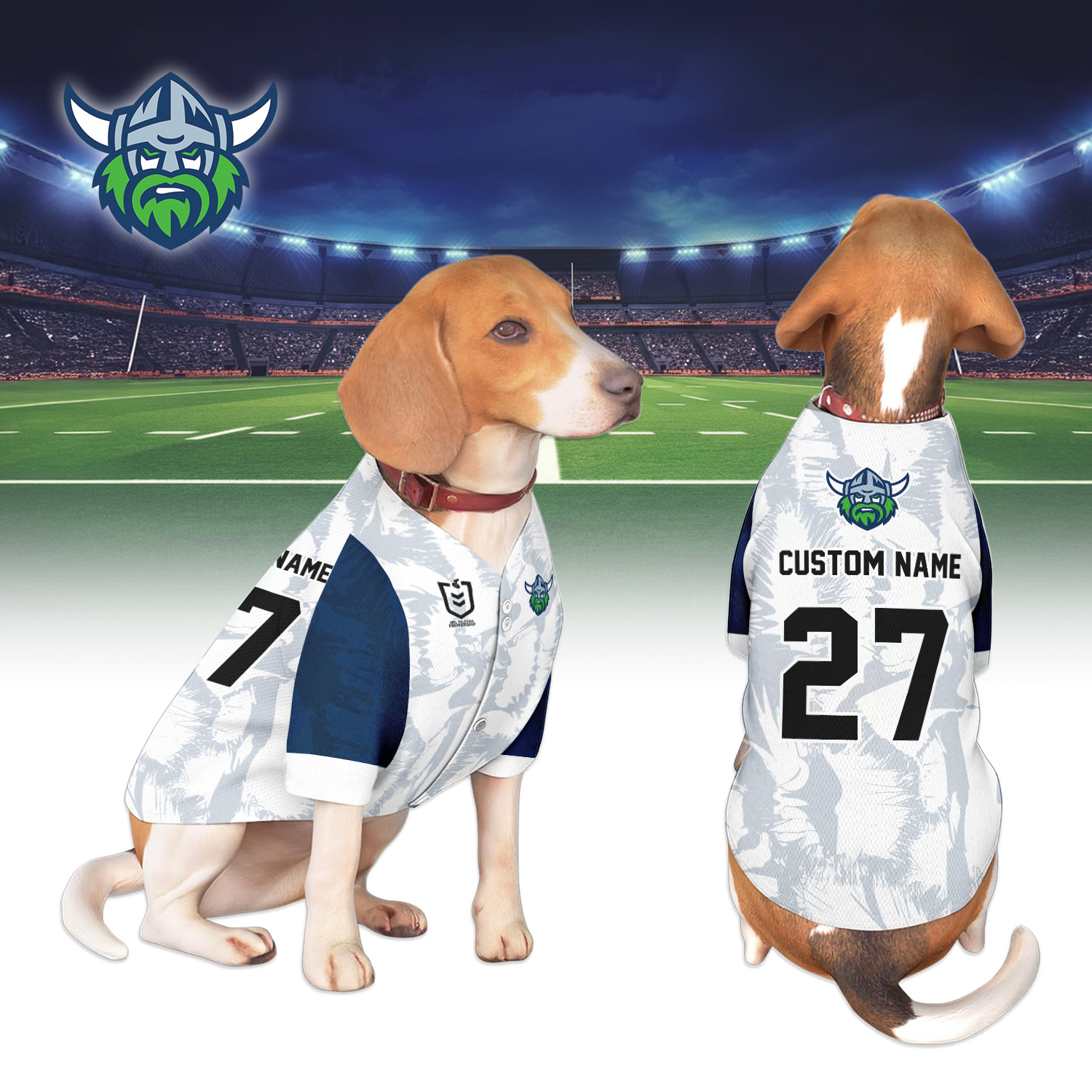 Auspiritmerch Canberra Raiders Personalized Pet Baseball Jersey Gift For Fans