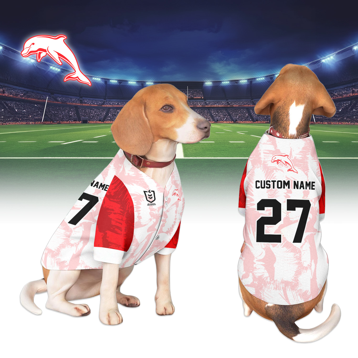 Auspiritmerch Dolphins Personalized Pet Baseball Jersey Gift For Fans